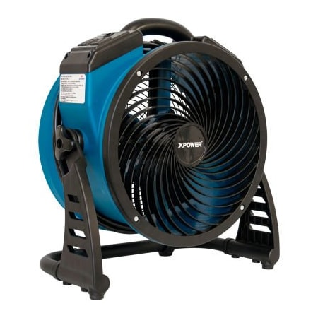 Xpower XPOWER P-26AR 1300 CFM 4 Speed Industrial Axial Air Mover, Blower, Fan with Built-in Power Outlets P-26AR